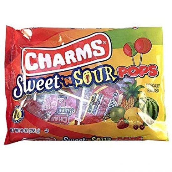 Charms Sweet \'N Sour Pops 9oz
