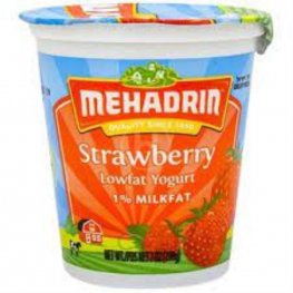 Mehadrin Low Fat 1% Milk Strawberry Yogurt 7oz