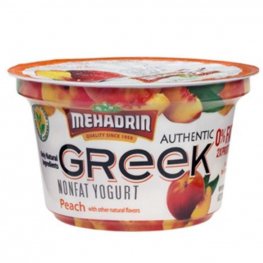 Mehadrin Peach Nonfat Greek Yogurt 6oz