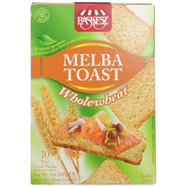 Paskesz Melba Toast Whole Wheat 7oz