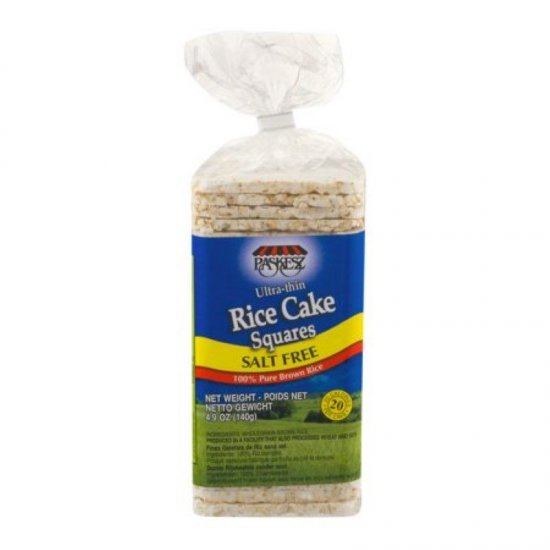 Paskesz Rice Cake Squares Salt Free 4.9oz