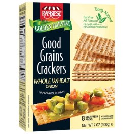 Paskesz Good Grains Crackers Whole Wheat Onion 7oz
