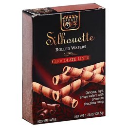 Paskesz Silhouette Mini Rolled Chocolate Lined Wafers 1.25oz