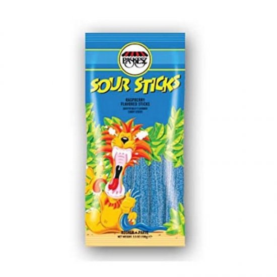 Paskesz Sour Sticks Raspberry 3.5oz