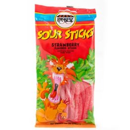 Paskesz Sour Sticks Strawberry 3.5oz