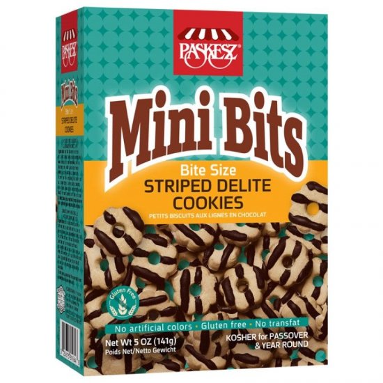 Paskesz Mini Bits Striped Delite Cookies 5oz