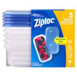 Ziploc Small Rectangle Containers 5Pk