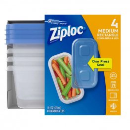 Ziploc Medium Rectangle Containers 4Pk