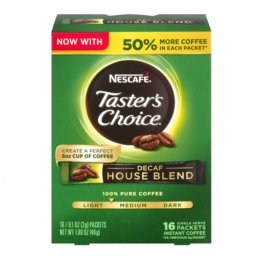 NesCafe Taster's Choice Decaf House Blend Single Serve Sticks 0.