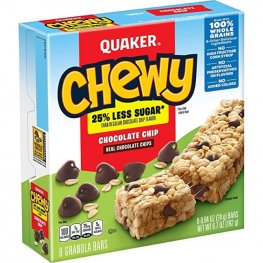 Quaker Chewy Less Sugar Chocolate Chip Granola Bar 8Pk
