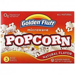 Golden Fluff Microwave Popcorn 3pk