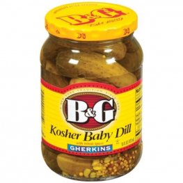 B&G Kosher Baby Dill Gherkins 16oz