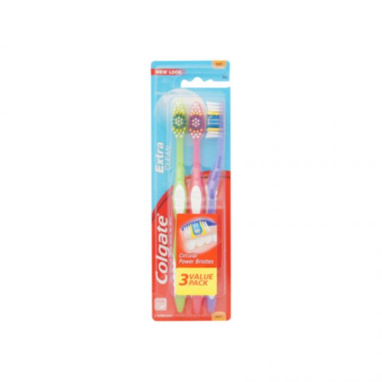 Colgate Extra Clean Toothbrushes 3Pk