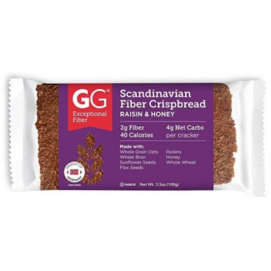 Exceptional Fiber Scandinavian Fiber Crispbread Raisin 3.5oz