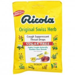 Ricola Cough Drop Original Swiss Herb Sugar Free 19Pk