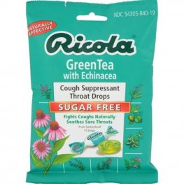 Ricola Cough Drop GreenTea with Echinacea Sugar Free 19Pk