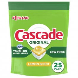 Cascade Original Lemon Scent Detergent 25Pk