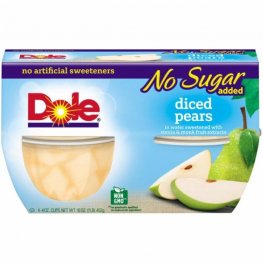 Dole Sugar Free Diced Pears 4pk