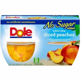 Dole Sugar Free Diced Peaches 4pk