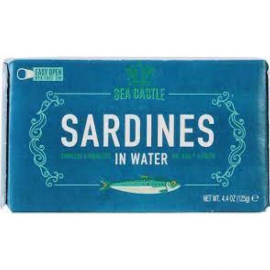 Sea Castle Sardines In Water No Salt Added 4.4oz