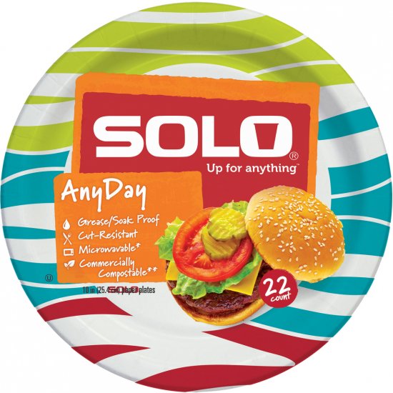 Solo 10\" Paper Plate 22pk