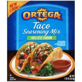 Ortega 40% Less Sodium Taco Seasoning Mix 1.25oz