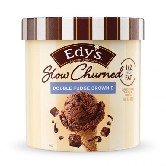 Edy\'s Slow Churned Double Fudge Brownie Lite 1.5qt