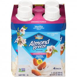 Almond Breeze Unsweetend Vanilla Almond Milk 4Pk