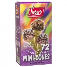 Lieber's Mini Ice Cream Cones 72Pk