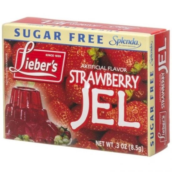 Lieber\'s Sugar Free Strawberry Jello 0.3oz