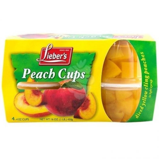 Lieber\'s Peach Cups 4Pk