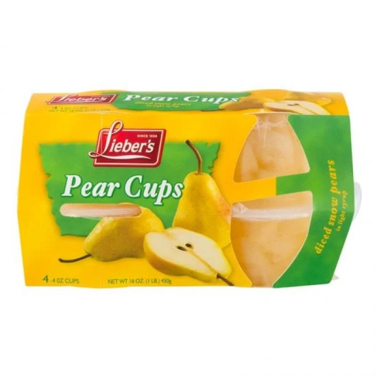 Lieber\'s Pear Cups 4oz
