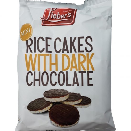 Lieber\'s Bite Size Dark Chocolate Rice Cakes 2.1oz