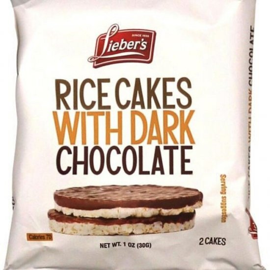 Lieber\'s Dark Chocolate Rice Cakes 1oz