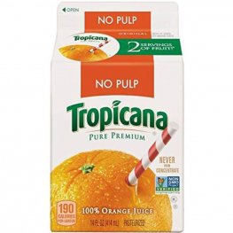 Tropicana Orange Juice No Pulp 14oz