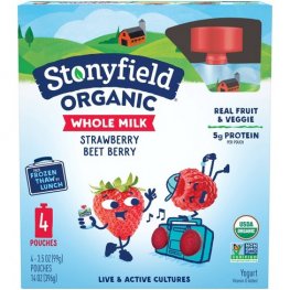 Stonyfield Organic Strawberry Beet Berry Yogurt 4Pk