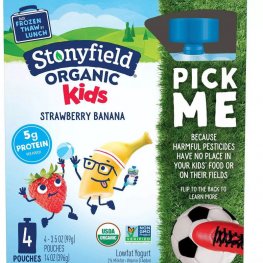 Stonyfield Kids Strawberry Banana Yogurt 4Pk