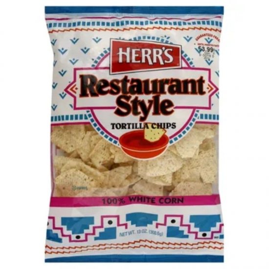 Herr\'s White Corn Tortilla Chips 13oz