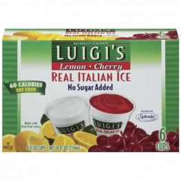 Luigi's Italian Ices Lemon and Cherry 6Pk