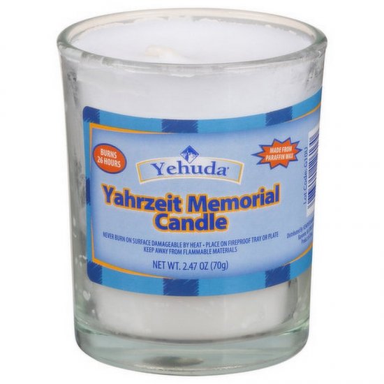 Yehuda Yahrzeit Candle 1Pk