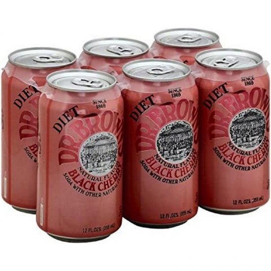 Dr. Brown\'s Diet Black Cherry Soda Can 6pk