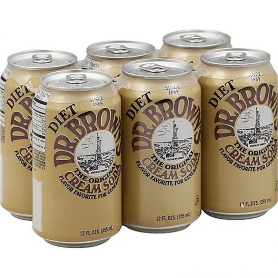 Dr. Brown\'s Diet Cream Soda Can 6pk