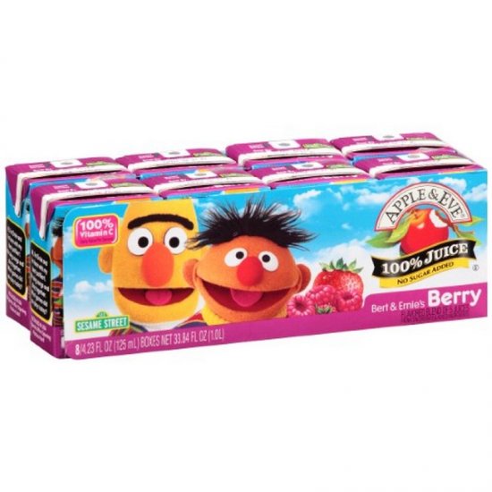 Apple & Eve 100% Juice Bert & Ernie\'s Berry 8pk 125ml