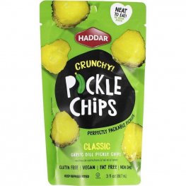Haddar Pickle Chips Classic Garlic Dill 3oz
