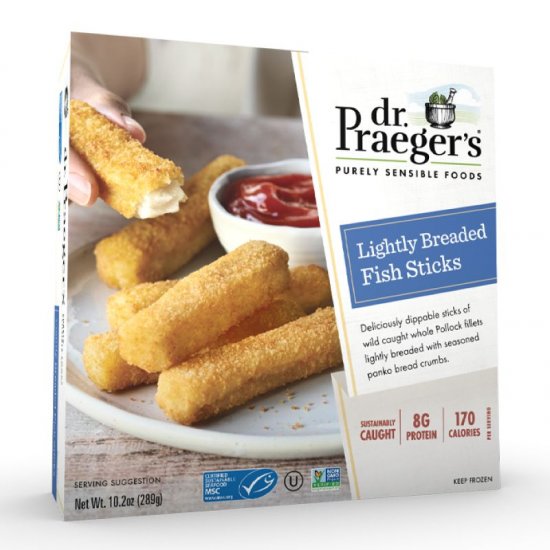 Dr. Praeger\'s Lightly Breaded Fish Sticks 10.2oz