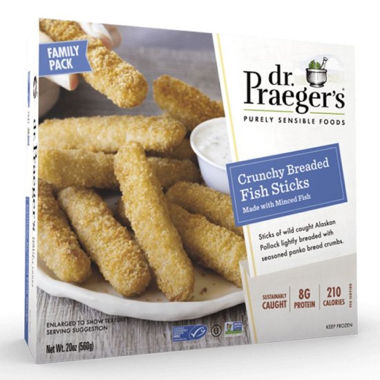 Dr. Praeger\'s Crunchy Breaded Fish Sticks 20oz