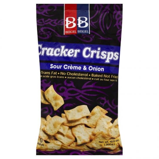 Beigel and Beigel Cracker Crisps Sour Creme and Onion 10.6oz