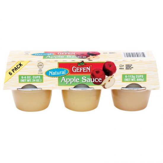 Gefen Natural Apple Sauce 6pk