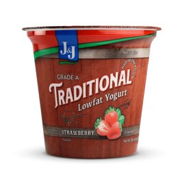 J&J Strawberry Low Fat Yogurt 6oz