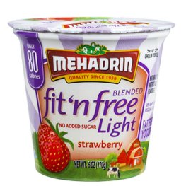 Mehadrin fit n' free Light Strawberry Yogurt 6oz